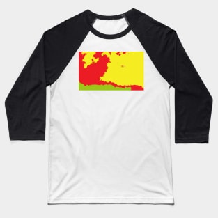 Bizarre map in red yellow green Baseball T-Shirt